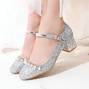 Women Shoes Sequined Mary Jane Pumps Fashion Crystal Square Low Heels Buckle Party Spring Autumn Ladies Shoes Gold Silver
Women Shoes Sequined Mary Jane Pumps Fashion Crystal Square Low Heels Buckle Party Spring Autumn Ladies Shoes Gold Silver