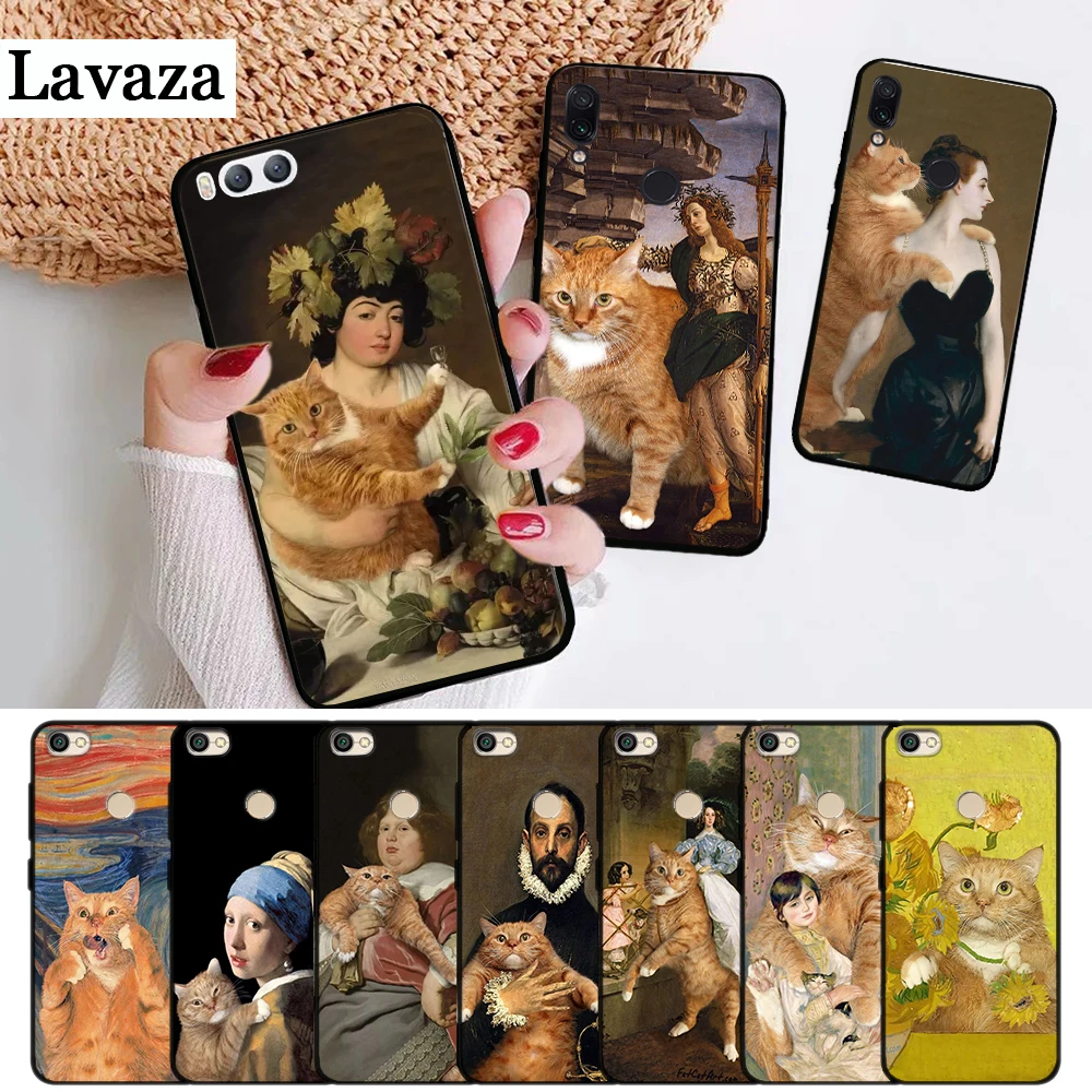 

Lavaza Famous painting Orange cat Silicone Case for Xiaomi Redmi 4A 4X 5A 5 Plus S2 6 6A 7A K20 Note 4 7 Pro Prime Go