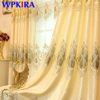 Ready Made Blackout Curtains for Living Room Luxury Embroidery Blinds Window Curtain Fabric and Tulle For Villa Bedroom WP303-40
Ready Made Blackout Curtains for Living Room Luxury Embroidery Blinds Window Curtain Fabric and Tulle For Villa Bedroom WP303-40