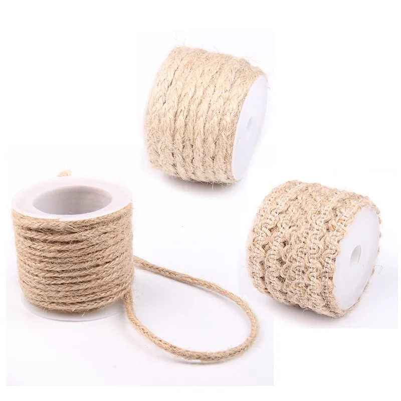 5M Natural Hessian Jute Twine Rope Burlap Ribbon DIY Craft Vintage Wedding Party Decor wd02
5M Natural Hessian Jute Twine Rope Burlap Ribbon DIY Craft Vintage Wedding Party Decor wd02