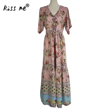 Cotton Slim Long Beach Dress One-Piece Dress Deep V Floral Printed Beach Maxi Dress Holiday Bohemian Dress Vintage Dress Robe
Cotton Slim Long Beach Dress One-Piece Dress Deep V Floral Printed Beach Maxi Dress Holiday Bohemian Dress Vintage Dress Robe