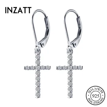 INZATT Real 925 Sterling Silve Zircon Cross Hoop Earrings For Fashion Women Party Fine Jewelry 2019 Accessories
INZATT Real 925 Sterling Silve Zircon Cross Hoop Earrings For Fashion Women Party Fine Jewelry 2019 Accessories