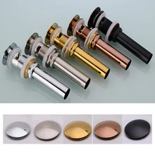 Brass Pop Up Sink Drain Stopper with Overflow , Push and Seal Assembly for Bathroom Faucet Vessel Vanity Basin