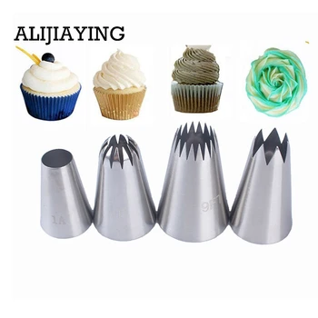 BH003 4Pcs/set Large Icing Piping Nozzle Russian Pastry Tips Baking Tools Cakes Decoration Set Stainless Steel Nozzles Cupcake
BH003 4Pcs/set Large Icing Piping Nozzle Russian Pastry Tips Baking Tools Cakes Decoration Set Stainless Steel Nozzles Cupcake