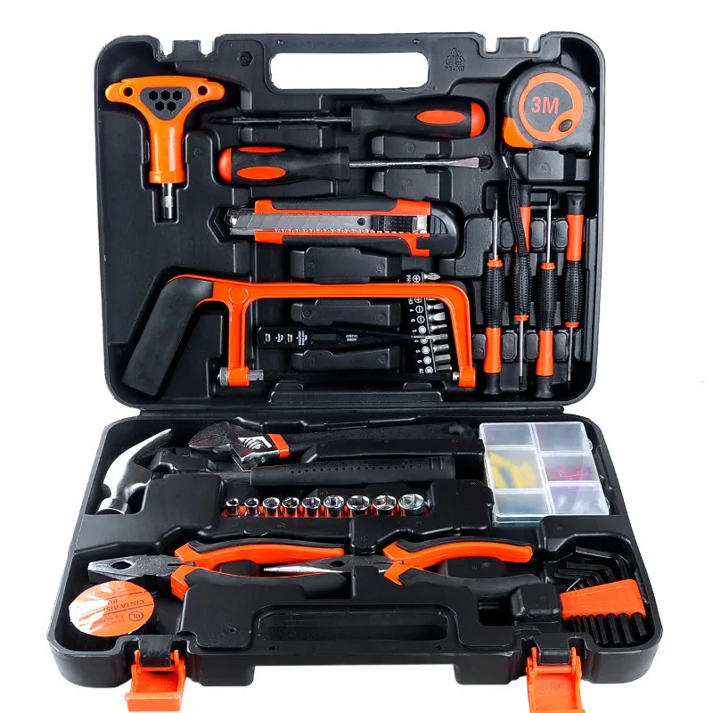 82pcs Hand Tool Set General Household Hand Tool Kit with Plastic Toolbox Storage Case Socket Wrench Screwdriver Saw
82pcs Hand Tool Set General Household Hand Tool Kit with Plastic Toolbox Storage Case Socket Wrench Screwdriver Saw