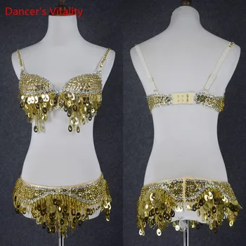 New Twinkling Sequined Belly Dance Bra&Blet 2Pcs/Set For Ladies Stage Performance Clothing Sexy Beaded Fringe Dancing Costume
New Twinkling Sequined Belly Dance Bra&Blet 2Pcs/Set For Ladies Stage Performance Clothing Sexy Beaded Fringe Dancing Costume
