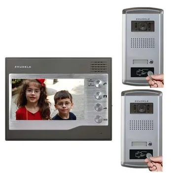 ZHUDELE Home Security Intercom System For 2 Doors 1X7" Video Door Phone Monitor+2XIR HD IR Camera w/t ID Card Unlocking function
ZHUDELE Home Security Intercom System For 2 Doors 1X7" Video Door Phone Monitor+2XIR HD IR Camera w/t ID Card Unlocking function