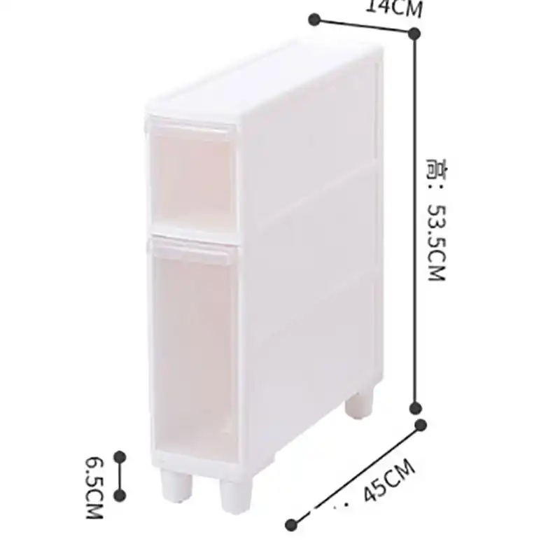 Hot Sale Pp Material Storage Drawer Rack 14cm Width Narrow Seam