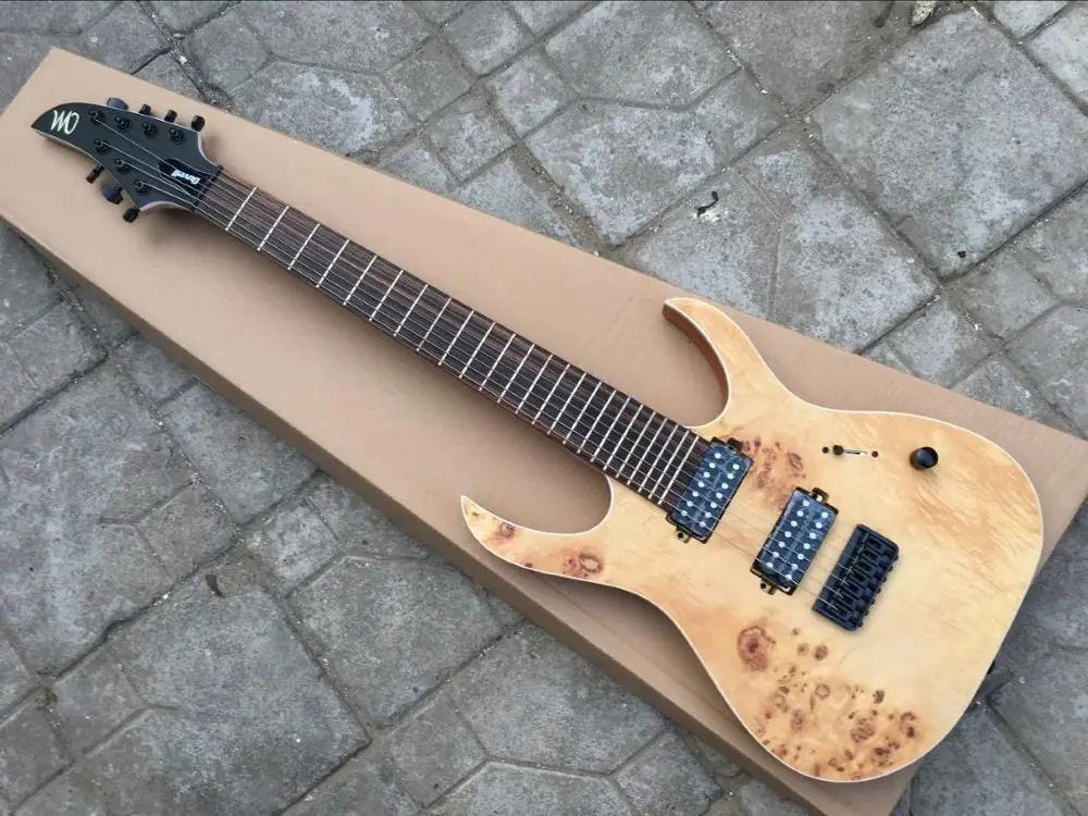 China 7 string Electric Guitar The Spalted Maple Top Natural Wood Black Hardware 24 frets
China 7 string Electric Guitar The Spalted Maple Top Natural Wood Black Hardware 24 frets