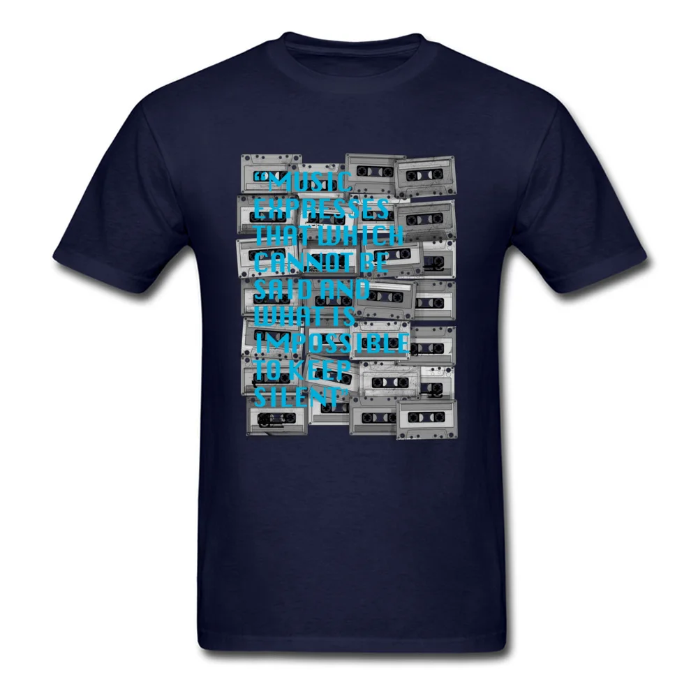Music Is my Life Brand New Short Sleeve cosie T-Shirt 100% Cotton O-Neck Men's T Shirt Casual Tops & Tees ostern Day Music Is my Life navy