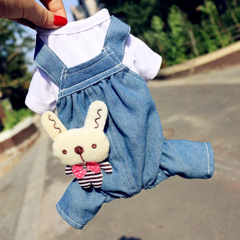 Bigeyedog Cartoon Dog Clothes Summer Spring Denim Jeans Jumpsuit Romper Overalls Puppy Pet Clothing Poodle Bichon Pet Costumes
Bigeyedog Cartoon Dog Clothes Summer Spring Denim Jeans Jumpsuit Romper Overalls Puppy Pet Clothing Poodle Bichon Pet Costumes