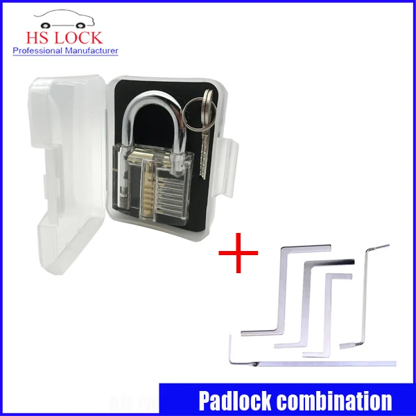 Clear padlock practice lock set with 5Pcs Used Locksmith Tools Replacement Turning Tool / Double-Ended Tension Tools
Clear padlock practice lock set with 5Pcs Used Locksmith Tools Replacement Turning Tool / Double-Ended Tension Tools