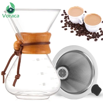 Heat-resistant 400ml Glass Coffee Pot with Stainless Steel Filter Drip Coffee Kettle Dripper Pour Over Coffee Maker Barista Tool
Heat-resistant 400ml Glass Coffee Pot with Stainless Steel Filter Drip Coffee Kettle Dripper Pour Over Coffee Maker Barista Tool