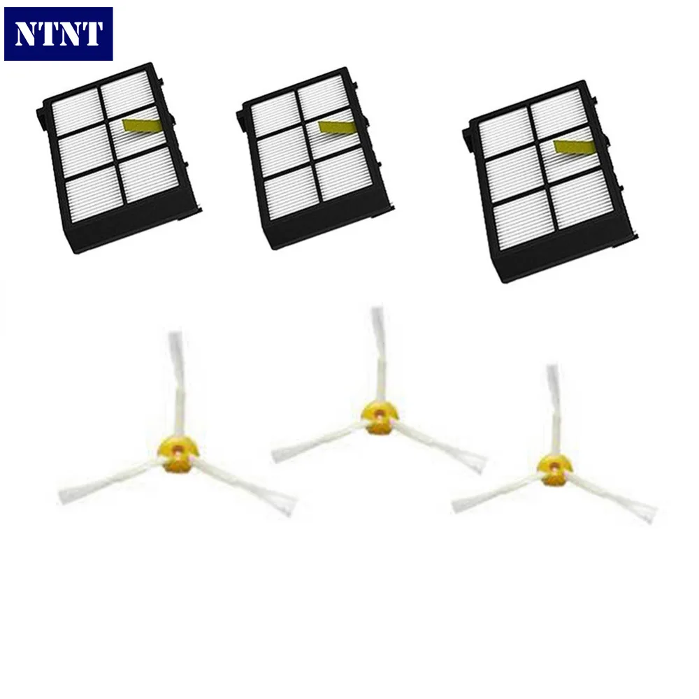 NTNT Free Post New For iRobot Roomba 800 Series filter 870 880 3 pack filter 3 pack side brush
NTNT Free Post New For iRobot Roomba 800 Series filter 870 880 3 pack filter 3 pack side brush