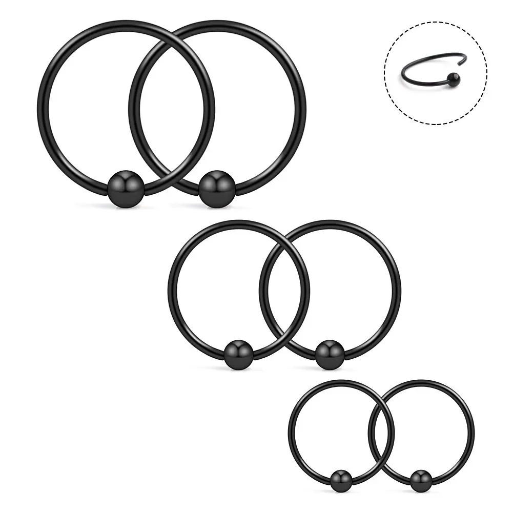 6PC 18G 8mm 10mm 12mm Nose Hoop Lip Eyebrow Tongue Helix Tragus Cartilage Septum Piercing Ring wholesale jewelry lots
6PC 18G 8mm 10mm 12mm Nose Hoop Lip Eyebrow Tongue Helix Tragus Cartilage Septum Piercing Ring wholesale jewelry lots