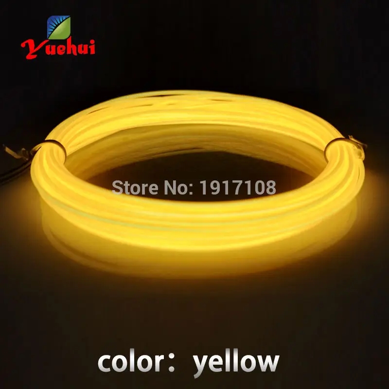1.3mm 1Meter 4pcs EL wire electroluminescent wire light flexible LED neon cold light For clothes toys/craft Glow Party Supplies 26