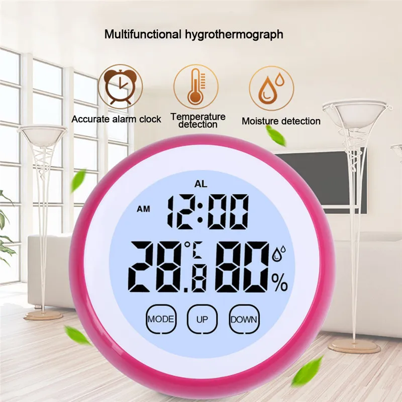 Circular intellige Digital LCD Electronic Thermometer Hygrometer Indoor Temperature Tester Clock Large screen time and date
Circular intellige Digital LCD Electronic Thermometer Hygrometer Indoor Temperature Tester Clock Large screen time and date
