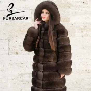 FURSARCAR 2018 New Luxury Natural Fox Fur Coat With Fur Hood Top Quality 100 CM Long Female Real Fox Fur Jacket Hot Sale
FURSARCAR 2018 New Luxury Natural Fox Fur Coat With Fur Hood Top Quality 100 CM Long Female Real Fox Fur Jacket Hot Sale