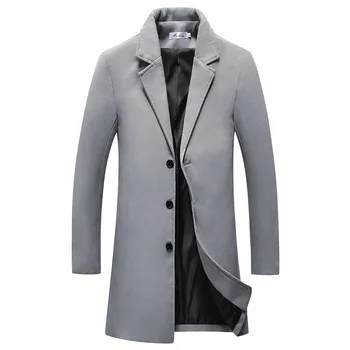 New men's long wool blends coat / high quality Korean version of the warm three-dimensional slim trench M-5XL
New men's long wool blends coat / high quality Korean version of the warm three-dimensional slim trench M-5XL