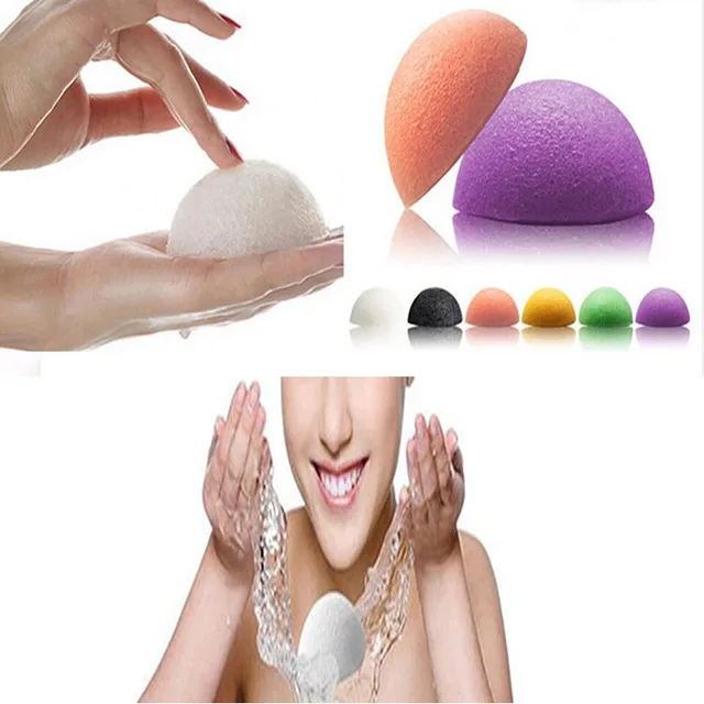 

1PCs Mini Natural Konjac Konnyaku Facial Puff Face Wash Cleansing Sponge Face Cleaner Exfoliator Sponge Skin Care Makeup Tools