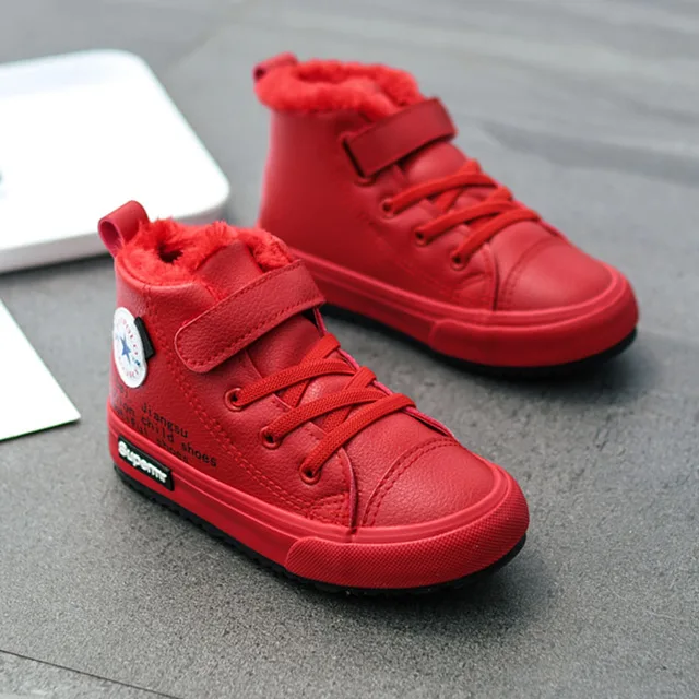 Children Winter Shoes Little Boys Ankle Boots Plush Warm Sneakers Fashion Girls Martin Boots Leather Waterproof Red Kids Boots
Children Winter Shoes Little Boys Ankle Boots Plush Warm Sneakers Fashion Girls Martin Boots Leather Waterproof Red Kids Boots