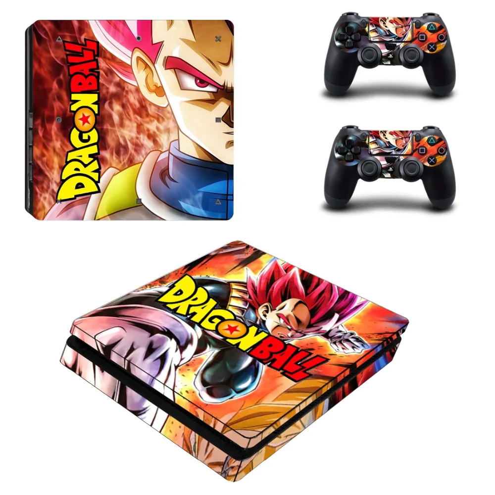 Фото Dragon Ball Z Super PS4 Slim Skin Sticker Decal Vinyl for Sony Playstation 4 Console and 2 Controllers | Электроника