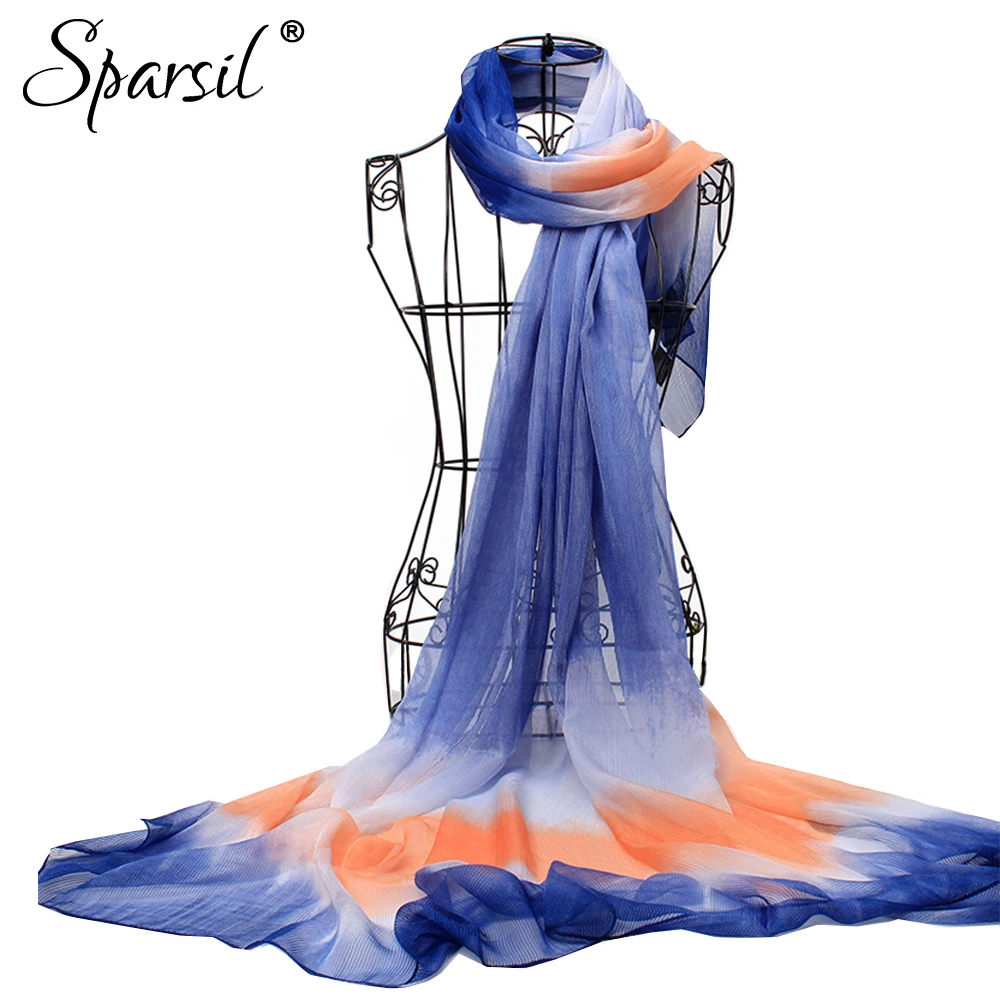 Sparsil Women's 2017 Spring 100% Pure Silk Scarf Shawl Ink Painting Art Soft Wrinkled Scarves Women Elegant 160*170 Long Wraps
Sparsil Women's 2017 Spring 100% Pure Silk Scarf Shawl Ink Painting Art Soft Wrinkled Scarves Women Elegant 160*170 Long Wraps
