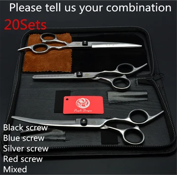 20Sets Kit 7" Purple Dragon Scissors for Dog Grooming Steel Comb+ Cutting&Thinning Shears+UP Curved Scissors Hair Clipper Z3001
20Sets Kit 7" Purple Dragon Scissors for Dog Grooming Steel Comb+ Cutting&Thinning Shears+UP Curved Scissors Hair Clipper Z3001