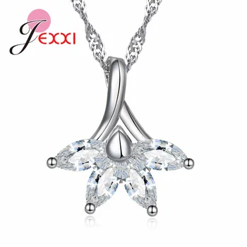 925 Sterling Silver Crystal Pendant Necklaces for Women Choker Lucky Cubic Zirconia Flower Style Long Chain Necklace Gifts
925 Sterling Silver Crystal Pendant Necklaces for Women Choker Lucky Cubic Zirconia Flower Style Long Chain Necklace Gifts