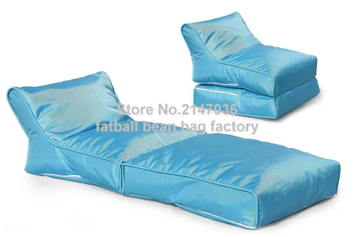 Image Blue portable bean bag chair, folding outdoor beanbag hammock, Good quality bean furniture sofas set   waterproof