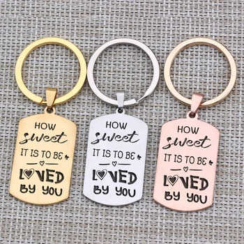 How Sweet IT IS TO BE Loved By You Key Chain To Couple Boyfriend Wife Keyring Love Anniversary Gift 3 Colors Choose Key Pendant
How Sweet IT IS TO BE Loved By You Key Chain To Couple Boyfriend Wife Keyring Love Anniversary Gift 3 Colors Choose Key Pendant