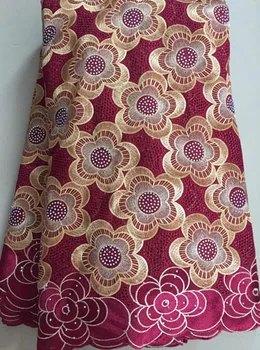 5Y/Lot Voile Lace with Nice Embroidery Design and stones african Swiss Voile Lace High Quality for wedding ELL3184 wine
5Y/Lot Voile Lace with Nice Embroidery Design and stones african Swiss Voile Lace High Quality for wedding ELL3184 wine
