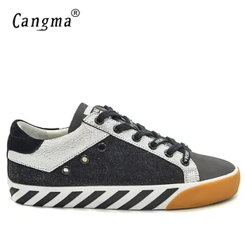CANGMA Original Canvas Sneakers Men Leather Casual Shoes Spring Autumn Handmade Vintage Black Leisure Shoes Merk Schoenen 34-48
CANGMA Original Canvas Sneakers Men Leather Casual Shoes Spring Autumn Handmade Vintage Black Leisure Shoes Merk Schoenen 34-48