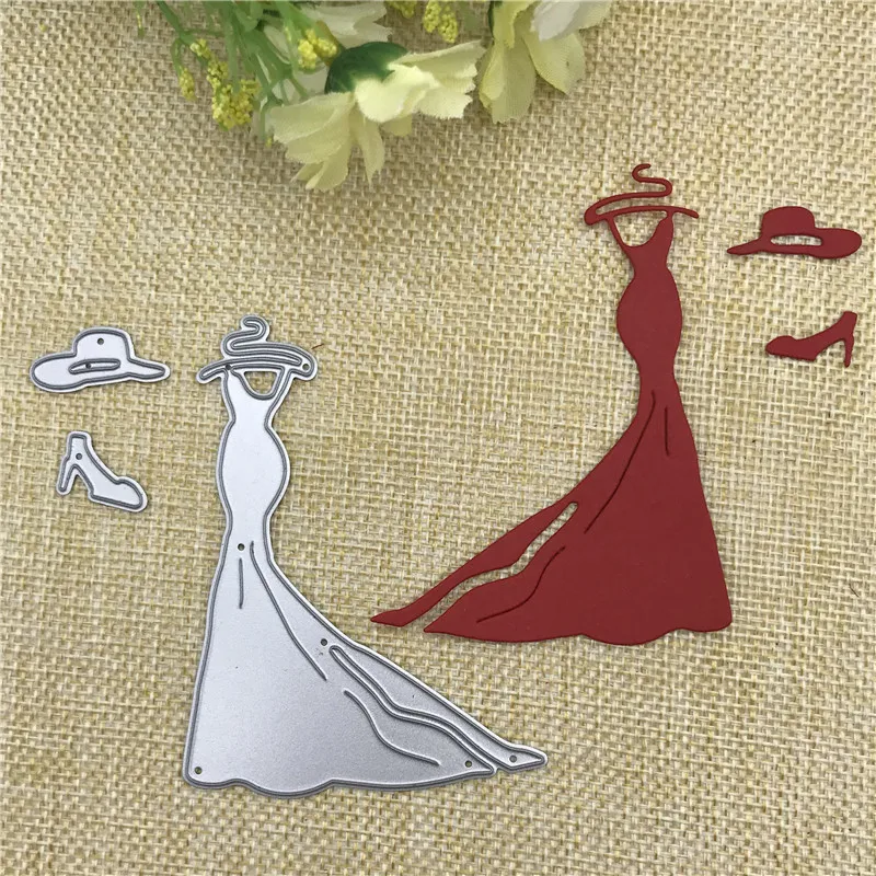 Lady formal dress hat shoe Metal Cutting Dies Stencil Scrapbooking Photo Album Card Paper Embossing Craft DIY
Lady formal dress hat shoe Metal Cutting Dies Stencil Scrapbooking Photo Album Card Paper Embossing Craft DIY