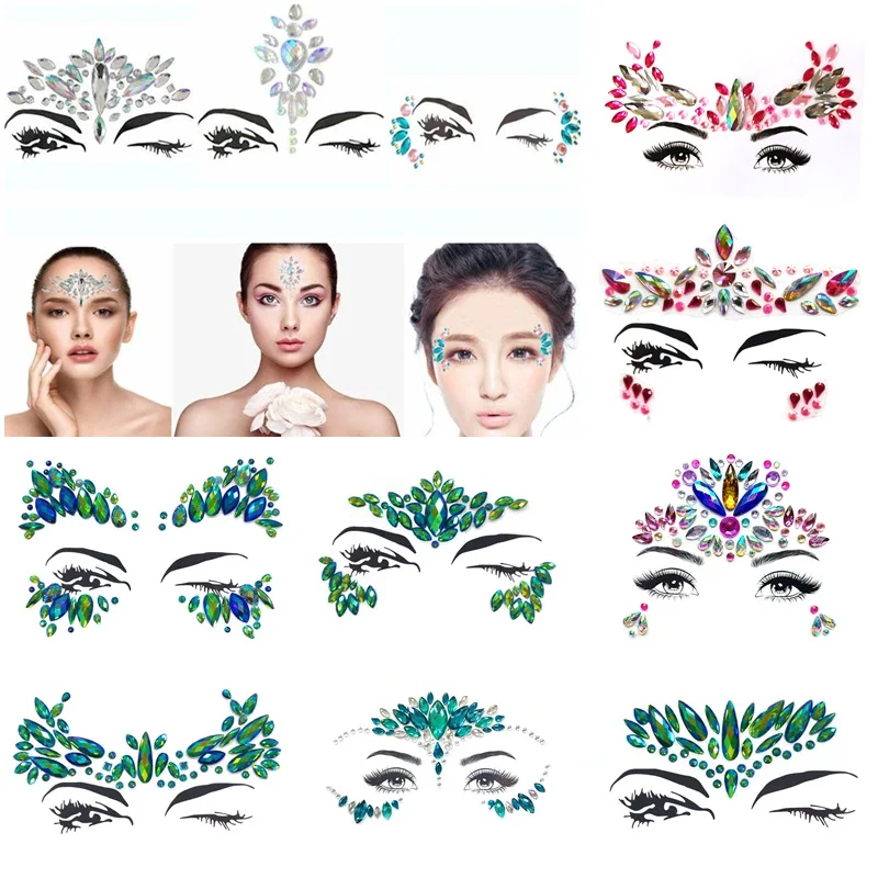 Eye Glitter Rhinestone Temporary Tattoo Stickers Body Face Jewel Party Makeup Tatoo Face Crystal Stickers For Woman Girls Stick
Eye Glitter Rhinestone Temporary Tattoo Stickers Body Face Jewel Party Makeup Tatoo Face Crystal Stickers For Woman Girls Stick