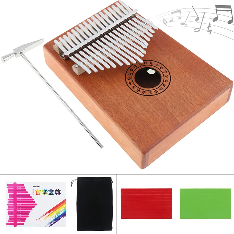 17 Key Kalimba Single Board Mahogany Thumb Piano Mbira Mini Keyboard Instrument with Complete Accessories
17 Key Kalimba Single Board Mahogany Thumb Piano Mbira Mini Keyboard Instrument with Complete Accessories