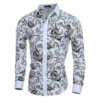 2019 Male Floral Print Dress Shirts Mens Shirt Slim Flowers Long Sleeve Casual Cotton Fashion Spring Tops Men BLouse Fintess
2019 Male Floral Print Dress Shirts Mens Shirt Slim Flowers Long Sleeve Casual Cotton Fashion Spring Tops Men BLouse Fintess