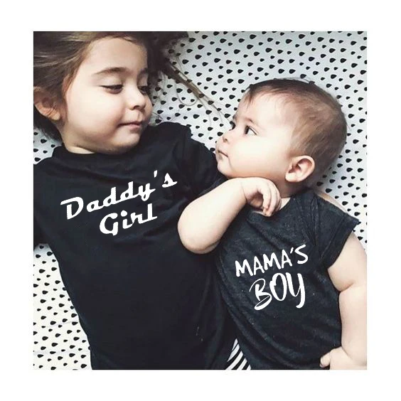 Daddy's Girl and Mama's Boy Family Matching T-shirt Girls Costume Fashion Funny Outfits Kids Tops Boys Clothes Son Daughter Tees
Daddy's Girl and Mama's Boy Family Matching T-shirt Girls Costume Fashion Funny Outfits Kids Tops Boys Clothes Son Daughter Tees