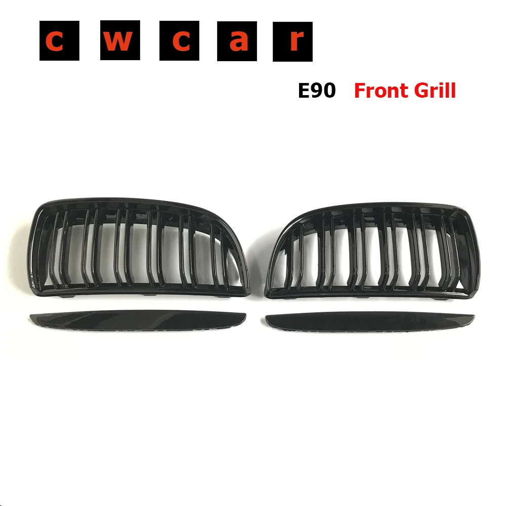 Pair Front Glossy Black 2 Line Double Slat Kidney Grille Grill For BMW E90 E91 4 Door 2005-2008
Pair Front Glossy Black 2 Line Double Slat Kidney Grille Grill For BMW E90 E91 4 Door 2005-2008