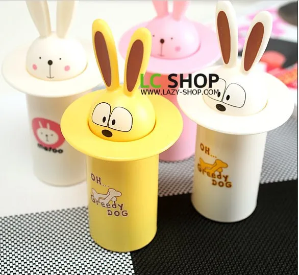 Cute cartoon rabbit dog automatic toothpick extinguisher box bottle holder wholesale 10pcs Creative lazyboots articles | Дом и сад