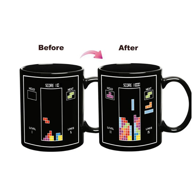 New Magic Color Changing Mugs Heat Sensitive Cup Tetris Handgrip Ceramic Magical Temperature Changing Coffee Mug Gifts
New Magic Color Changing Mugs Heat Sensitive Cup Tetris Handgrip Ceramic Magical Temperature Changing Coffee Mug Gifts