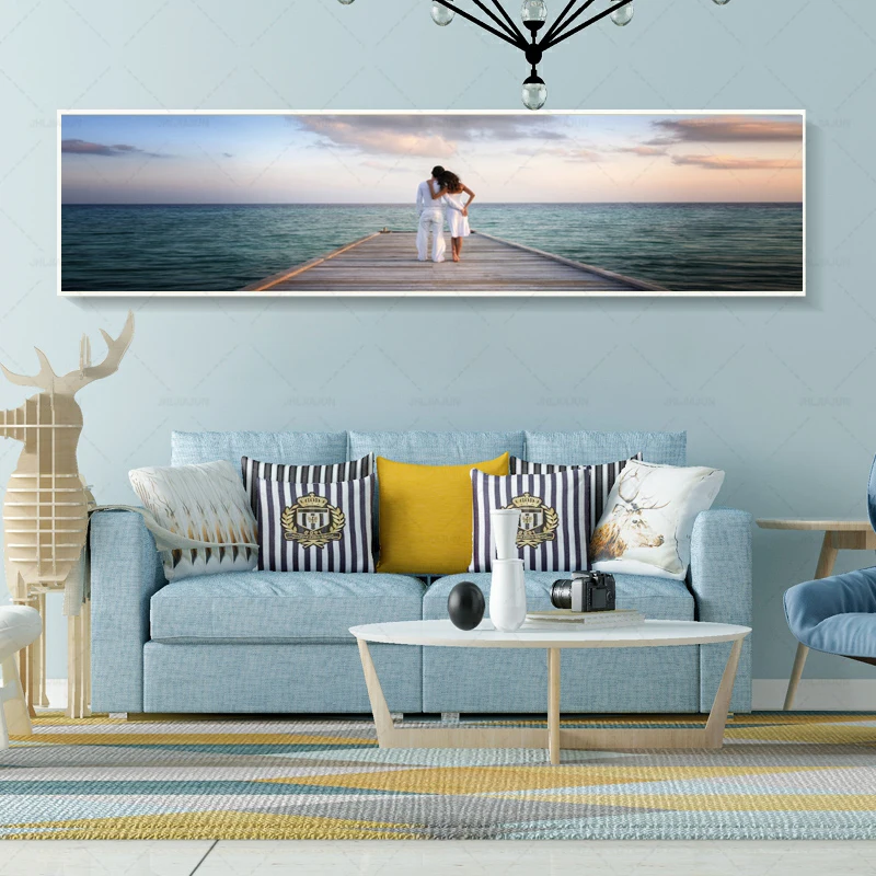

Wall Art Pictures HD Prints Canvas Waves On Beach At Sunset Paintings Seascape Posters Living Room Home Decor No Framework