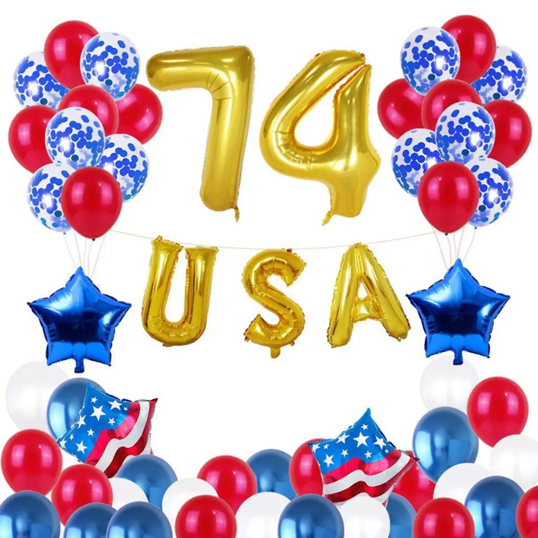 Американский День Независимости набор воздушных шаров 18 дюймов маленькие звезды