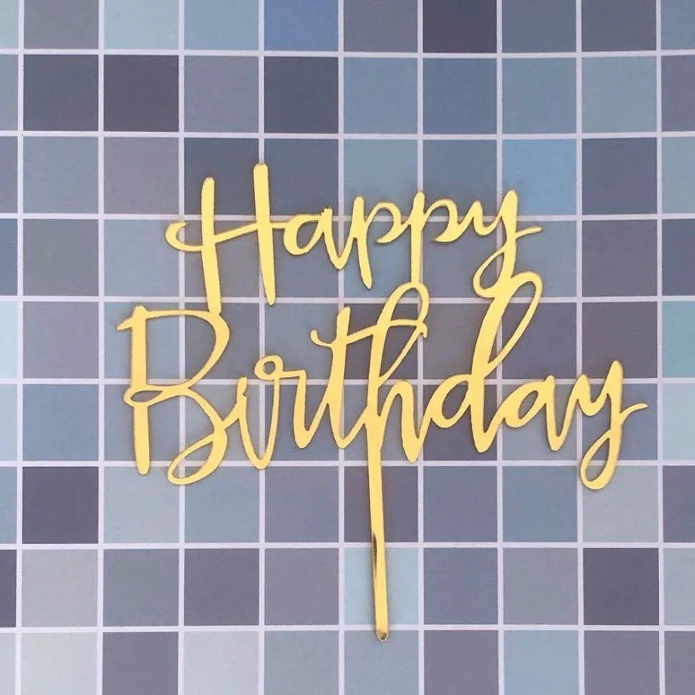 Glitter Happy Birthday Cake Topper Acrylic Letter Gold Silver Cake Top Flag Decoration for Boy Birthday Party Wedding Supplies
Glitter Happy Birthday Cake Topper Acrylic Letter Gold Silver Cake Top Flag Decoration for Boy Birthday Party Wedding Supplies