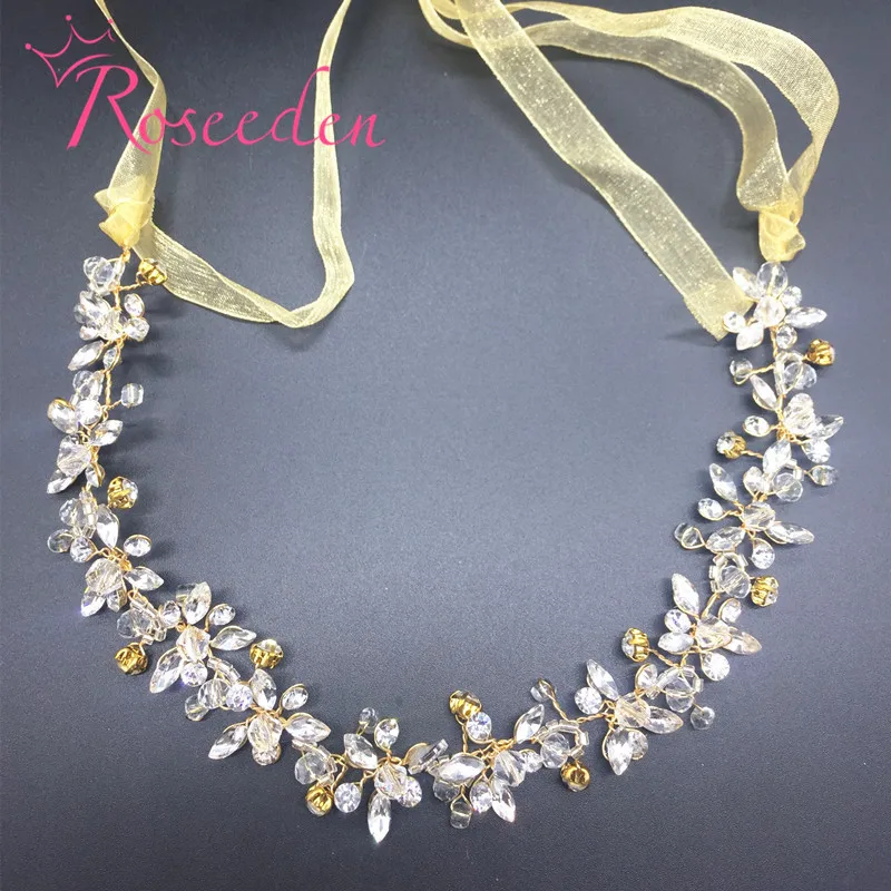 Handmade Bridal Crystal Rhinestone Hair Piece Women White Simulated-pearl DIY Pricess wedding tiaras Crown Accessories RE191 33