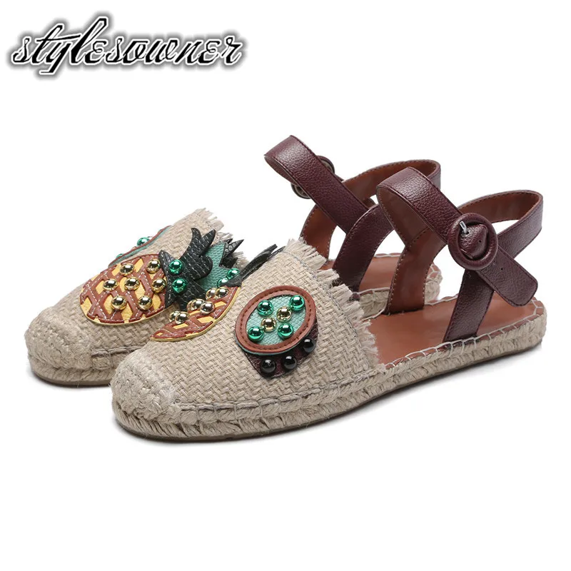 Stylesowner 2018 Euramerican Style Star Fashion Sandals Hemp Red and Apricot Color Hand-made Open Side Buckle Strap Sandals
Stylesowner 2018 Euramerican Style Star Fashion Sandals Hemp Red and Apricot Color Hand-made Open Side Buckle Strap Sandals