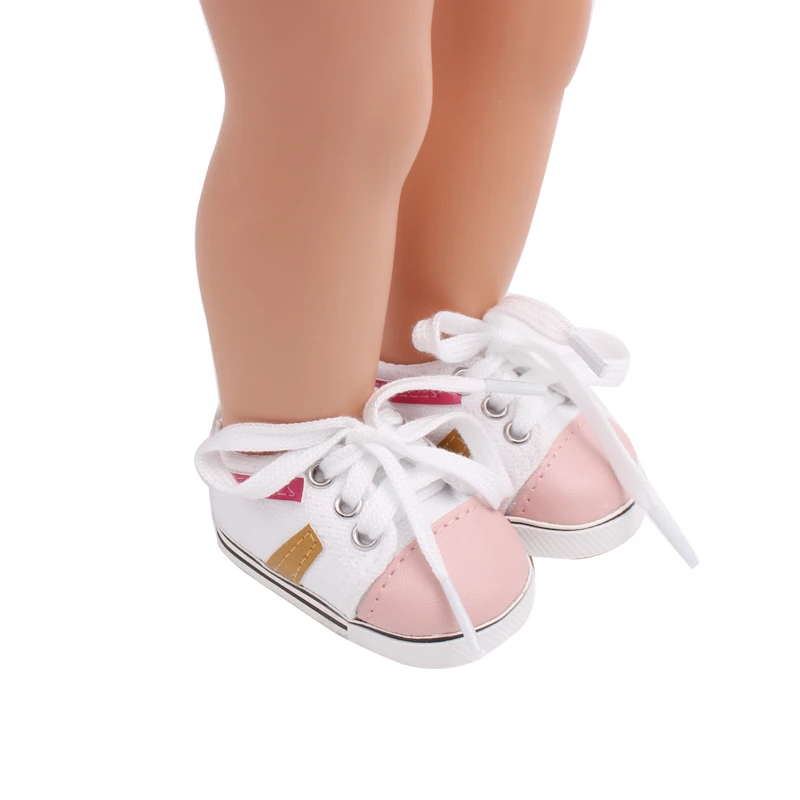 Dolls shoes fashion white Sports canvas shoe Baby toys fit American 18 inch Girl doll and 43 cm baby doll accessories s156
Dolls shoes fashion white Sports canvas shoe Baby toys fit American 18 inch Girl doll and 43 cm baby doll accessories s156