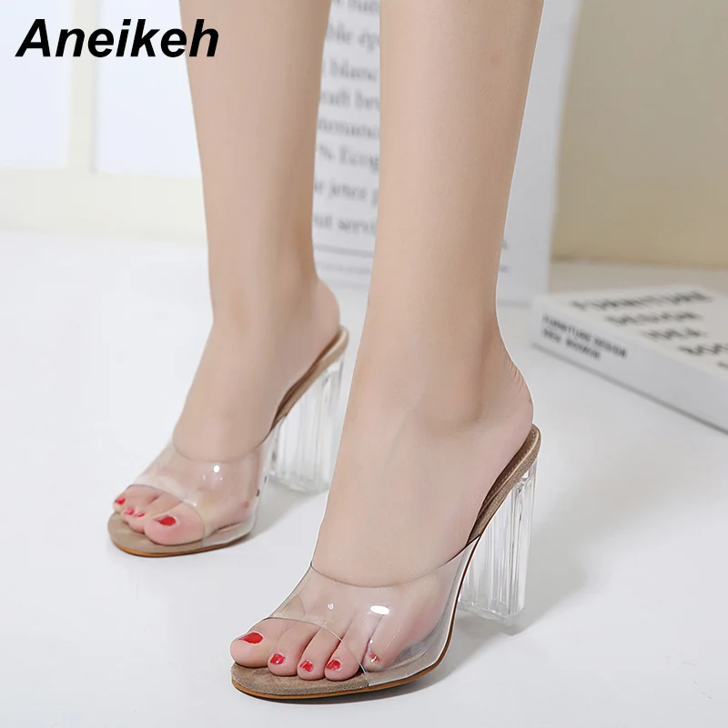 Aneikeh Shoe Women Sandals PVC Crystal Heel Transparent Women Sexy Clear High Heels Summer Sandals Pumps 11cm
Aneikeh Shoe Women Sandals PVC Crystal Heel Transparent Women Sexy Clear High Heels Summer Sandals Pumps 11cm