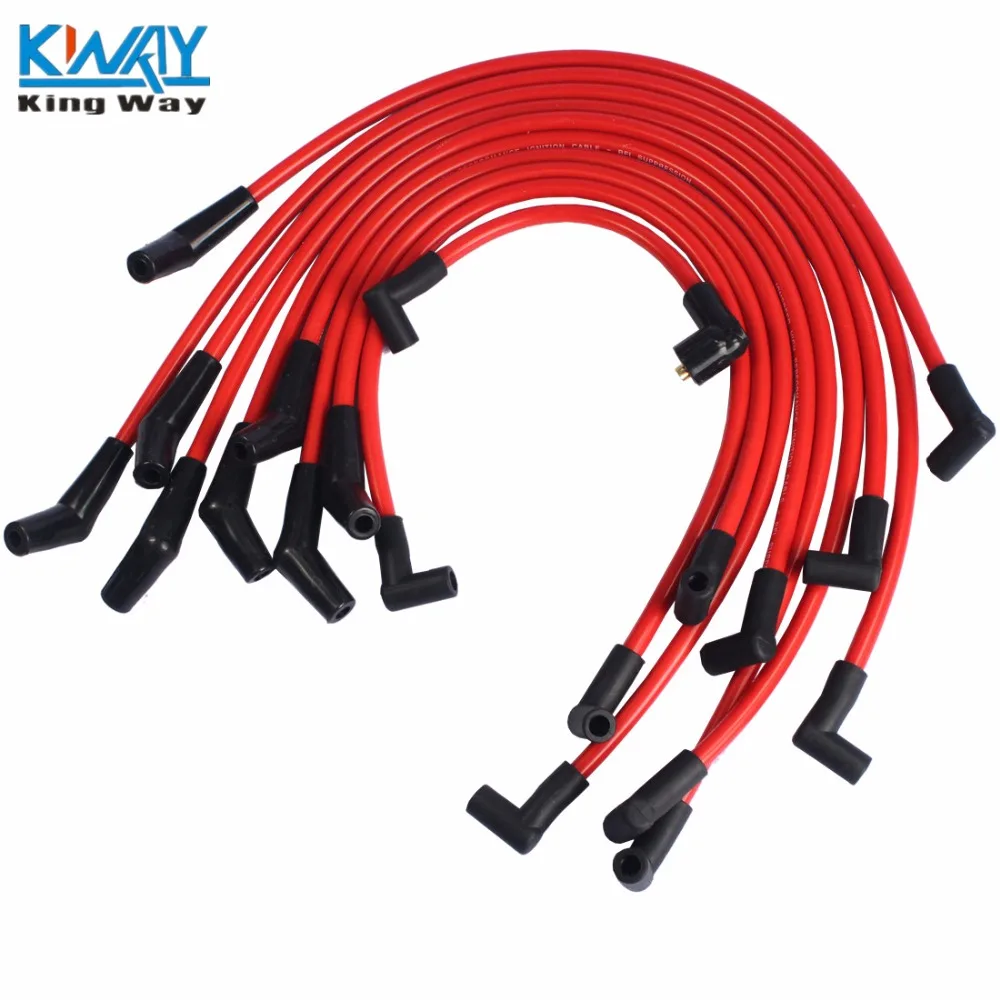FREE SHIPPING-King Way- Red 10.5mm Racing Spark Plug Wires Set for Ford F-150 Mustang 5.0L 5.8L SB SBF
FREE SHIPPING-King Way- Red 10.5mm Racing Spark Plug Wires Set for Ford F-150 Mustang 5.0L 5.8L SB SBF