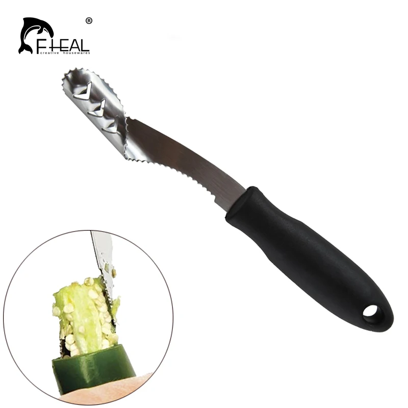 FHEAL 1pc Multifunction Pepper Corer Stainless Steel Chili Seed Remover Separator Device Vegetable Cutter Slicer Kitchen Tools
FHEAL 1pc Multifunction Pepper Corer Stainless Steel Chili Seed Remover Separator Device Vegetable Cutter Slicer Kitchen Tools
